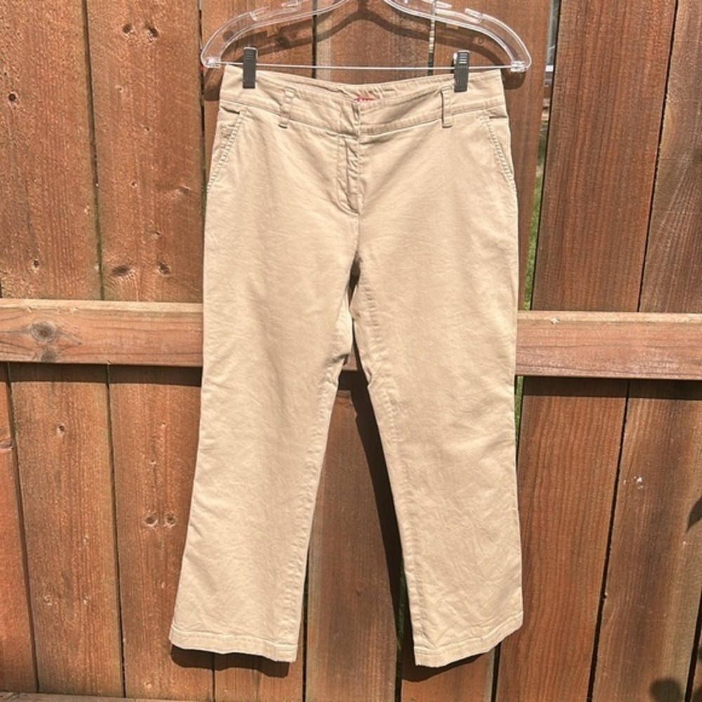 Vintage Prada Cropped Khaki Tan Casual Pants Size 42